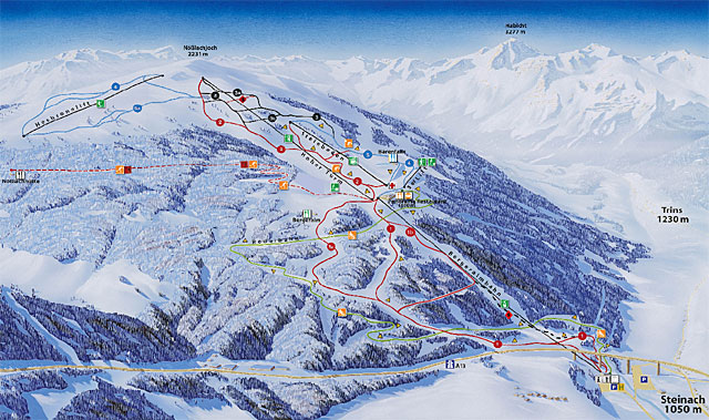 Skigebiet Bergeralm Pistenplan