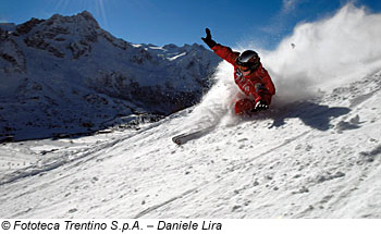 Skifahrer im Trentino
