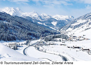 Gerlos im Winter, Zillertal Arena, Österreich