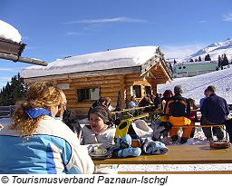 Skihütte in Ischgl, Österreich