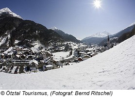 Skigebiet in Sölden im Ötztal, Österreich
