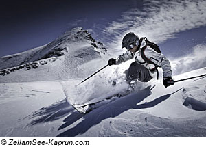 Skifahrer im Skigebiet Kitzensteinhorn - Kaprun