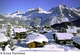 Skigebiet Arosa in der Schweiz
